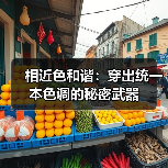 相近色和谐:穿出统一本色调的秘密武器(图2) 相近色和谐:穿出统一本色调的秘密武器(图2)