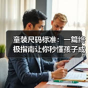 童装尺码标准：一篇终极指南让你秒懂孩子成长的秘密