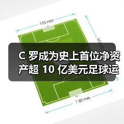 C 罗成为史上首位净资产超 10 亿美元足球运动员