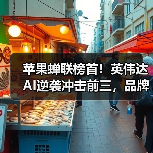 苹果蝉联榜首!英伟达AI逆袭冲击前三,品牌价值格局生变(图1) 苹果蝉联榜首!英伟达AI逆袭冲击前三,品牌价值格局生变(图1)