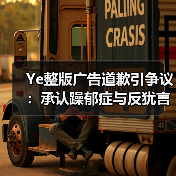 Ye整版广告道歉引争议:承认躁郁症与反犹言论(图1) Ye整版广告道歉引争议:承认躁郁症与反犹言论(图1)