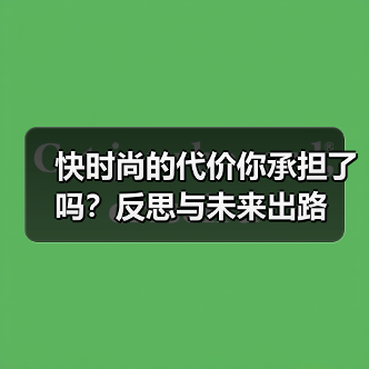 快时尚的代价你承担了吗？反思与未来出路（图4）