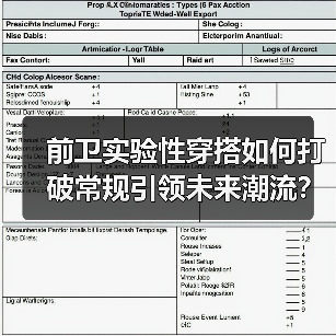 前卫实验性穿搭如何打破常规引领未来潮流？（图4）