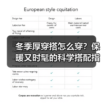 冬季厚穿搭怎么穿?保暖又时髦的科学搭配指南(图4) 冬季厚穿搭怎么穿?保暖又时髦的科学搭配指南(图4)