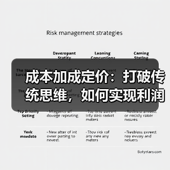 成本加成定价：打破传统思维，如何实现利润最大化？