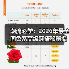 潮流必学：2026年最全同色系高级穿搭秘籍揭秘（图2）