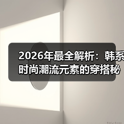 2026年最全解析:韩系时尚潮流元素的穿搭秘籍(图2) 2026年最全解析:韩系时尚潮流元素的穿搭秘籍(图2)