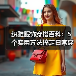 织雅服饰穿搭百科：5个实用方法搞定日常穿搭场景选择要点